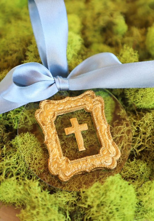 Framed Cross Intaglio Ornament