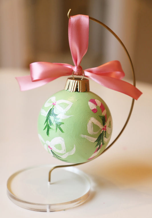 Candy Cane Painted Ornament (FINAL SALE)