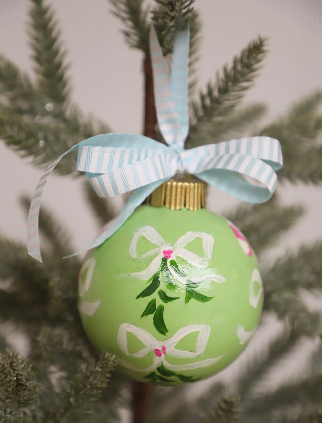 Candy Cane Painted Ornament (FINAL SALE)
