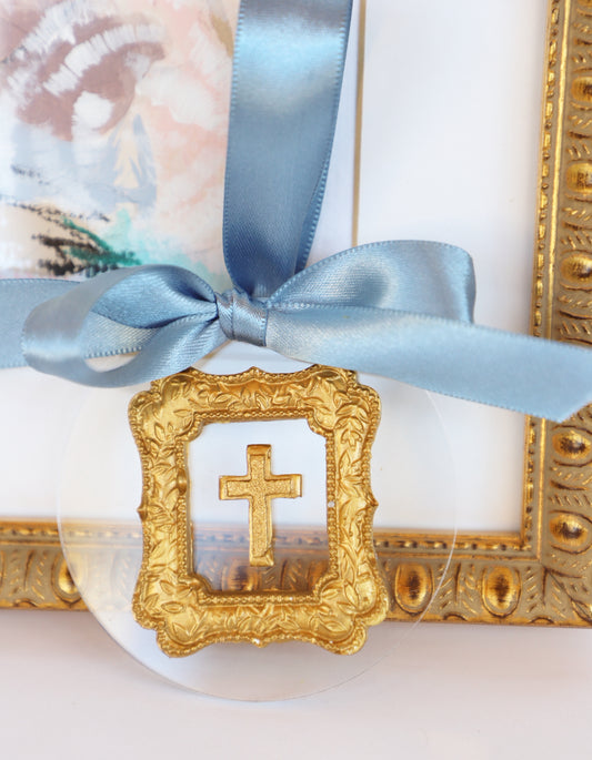 Framed Cross Intaglio Ornament