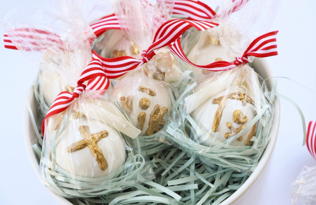 2 in white ball ornaments