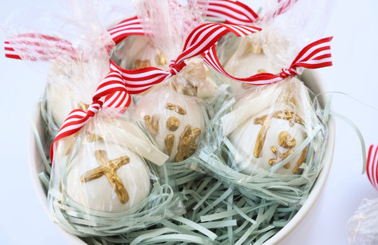 2 in white ball ornaments