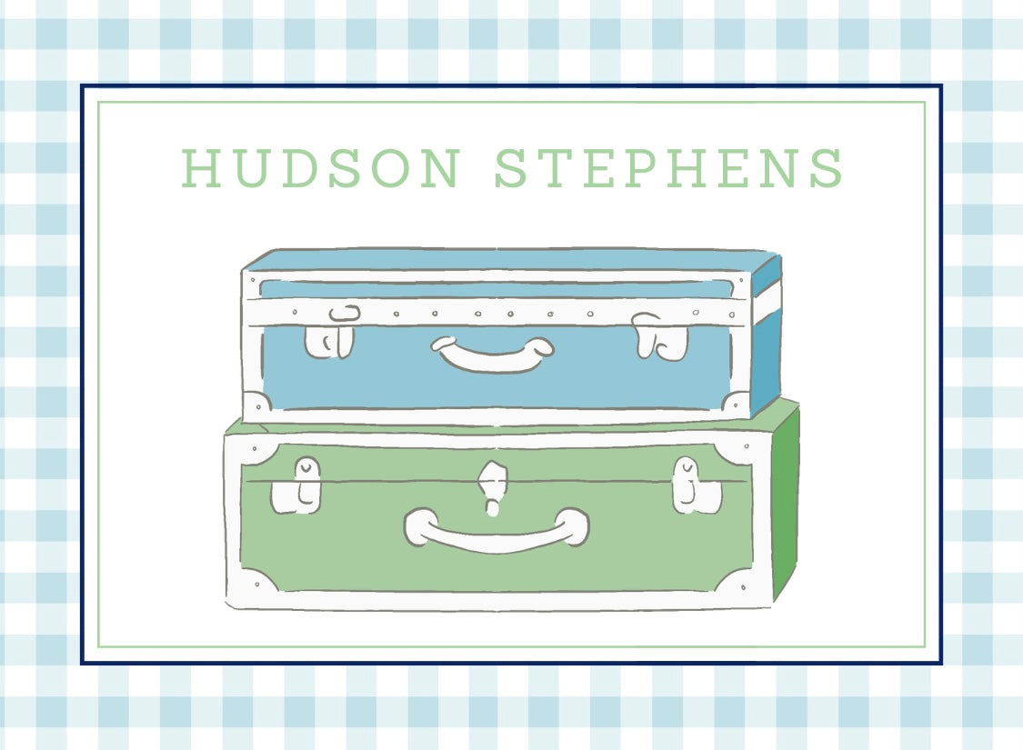 Blue Camp Luggage Tag