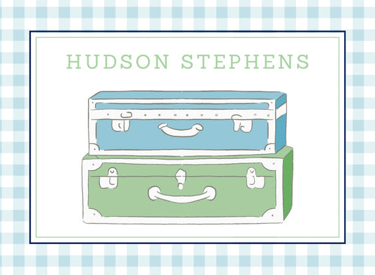 Blue Camp Luggage Tag
