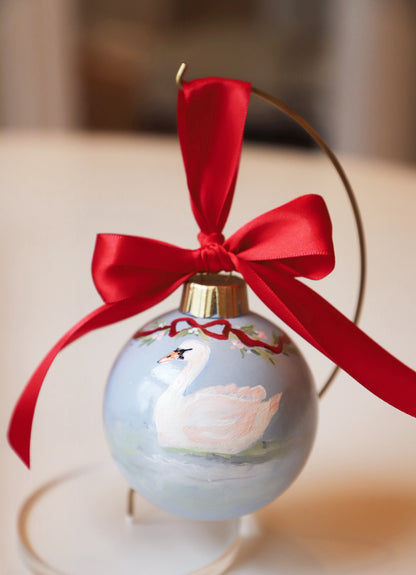 “Swan-A-Swimming” Painted Ornament (FINAL SALE!)