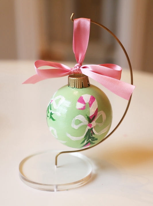 Candy Cane Painted Ornament (FINAL SALE)