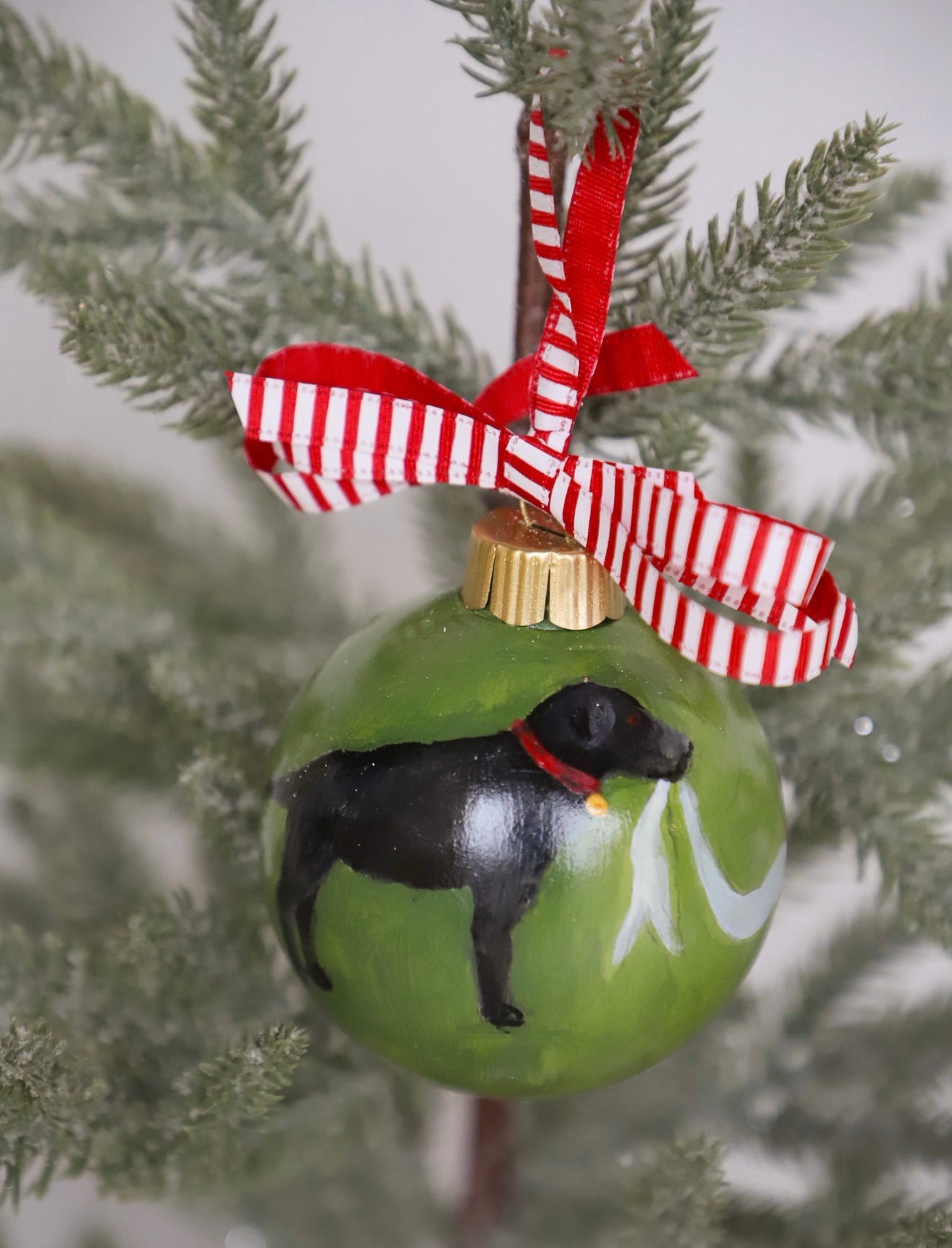 Black Lab Painted Ornament (FINAL SALE)