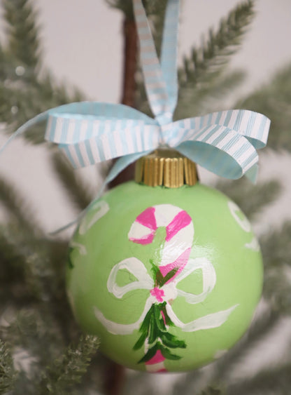 Candy Cane Painted Ornament (FINAL SALE)