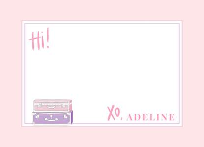 Pink Camp Stationary Set