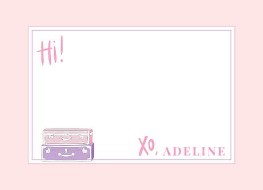 Pink Camp Stationary Set