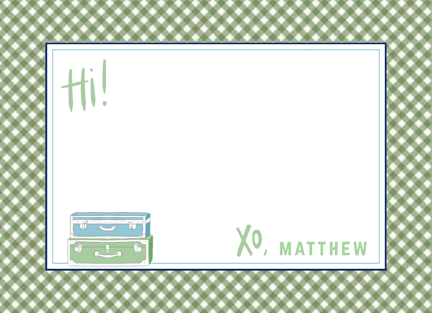 Green Camp Stationary Set