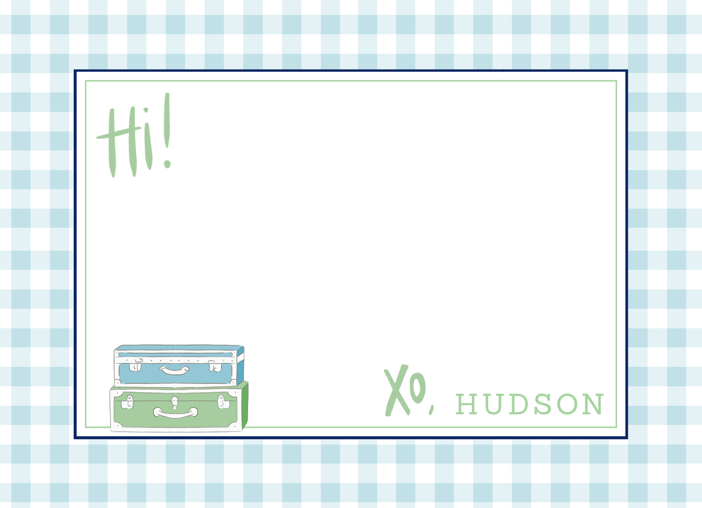 Blue Camp Stationary Set