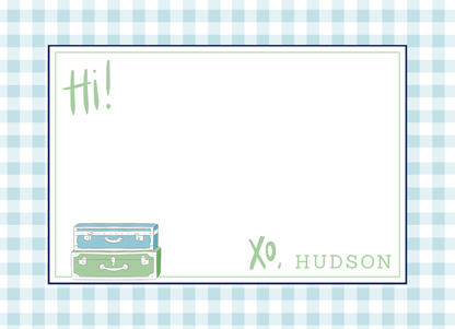 Blue Camp Stationary Set