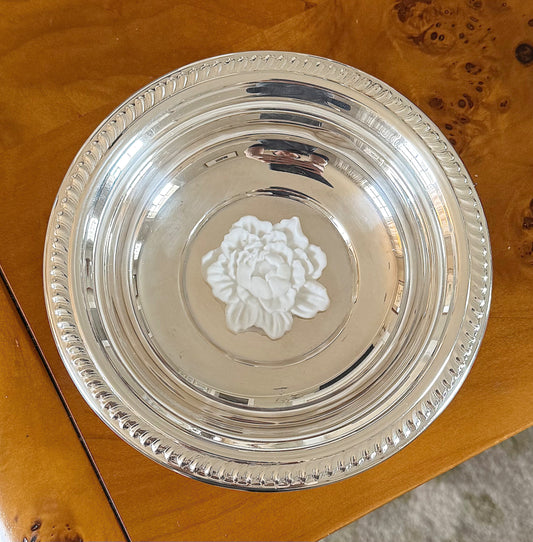 Mini Peony Silver Plate