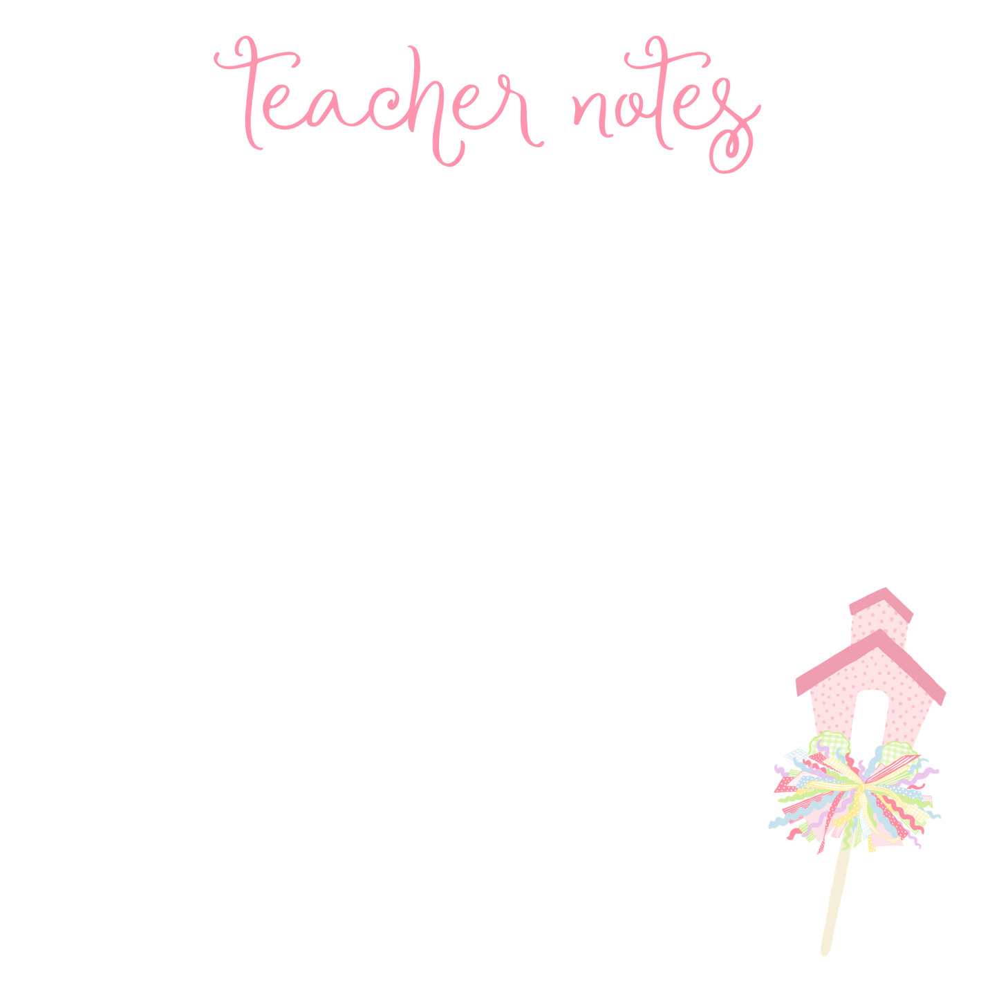 (PRE-ORDER) Happy “Teacher Notes” Notepad