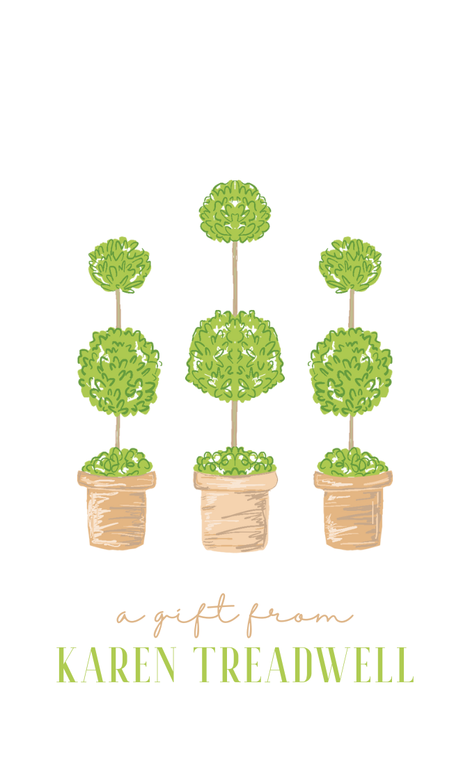 Terracotta Topiary Gift Tag